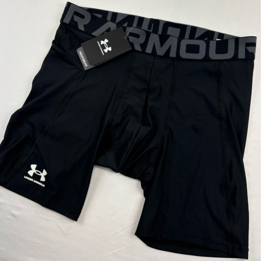 NWT Under Armour HeatGear Compression 6" Shorts Black Men's Size XL